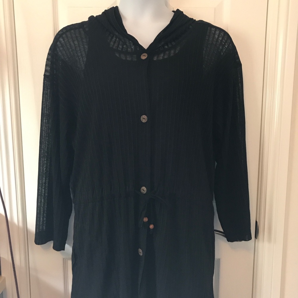 Beach cover up with hood